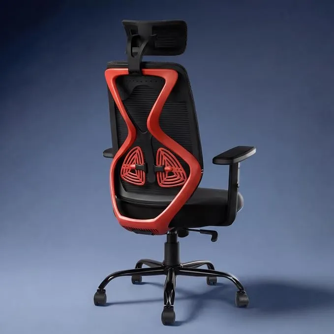 Office Chair, High Back Mesh(Red - Black)