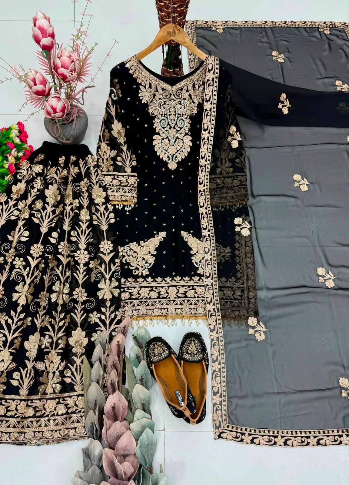 Heavy embroidery salwar
